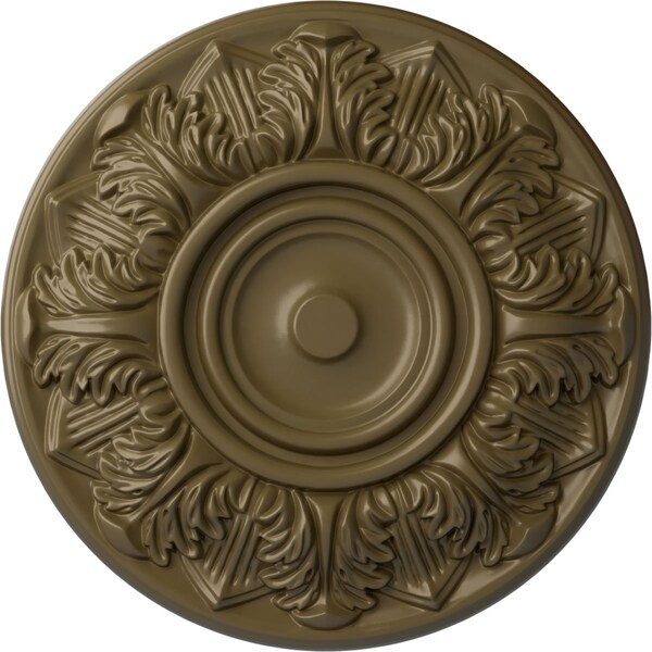 Ekena Millwork Whitman Ceiling Medallion (For Canopies up to 3 3/4"), Hand-Painted Mississippi Mud, 13"OD x 1 3/8"P CM13WHMMF - main